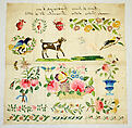 Sampler, Linen, silk, Mexican